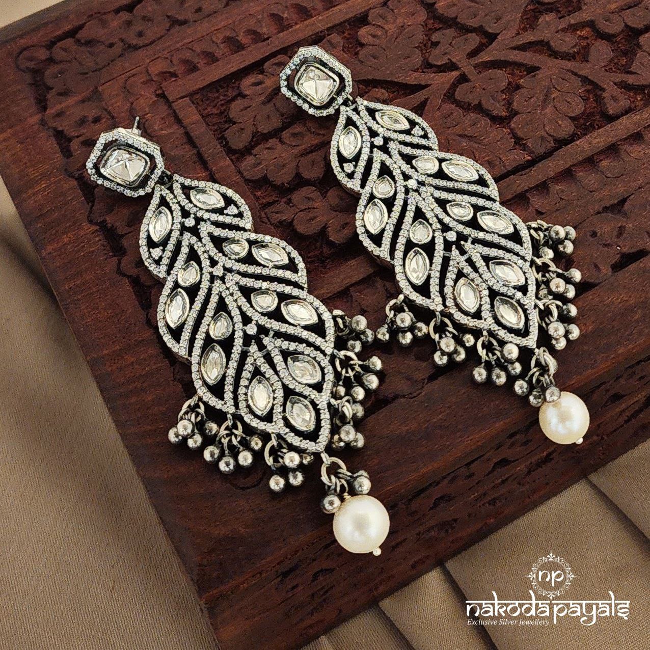 Gorgeous Polki Feather Chandbali (C8971)