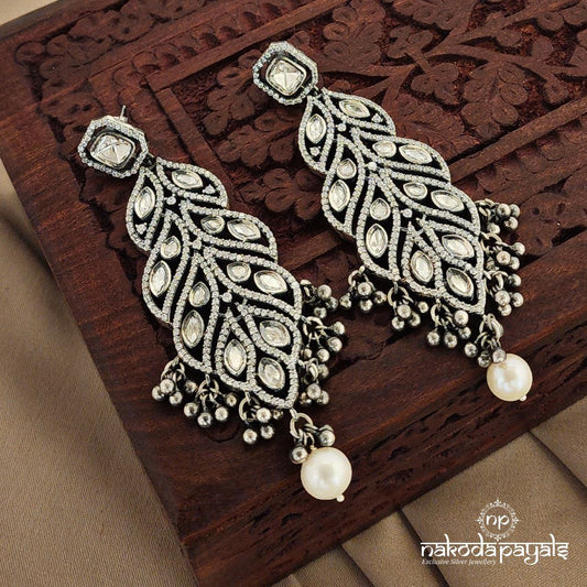 Gorgeous Polki Feather Chandbali (C8971)