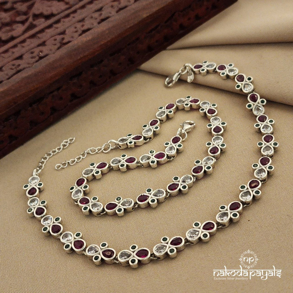 Ruby with White Infinity Anklet (A5064)