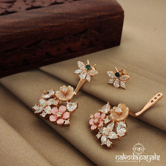 Butterfly MOP Rosegold Earrings (St2355)