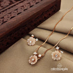 Floral MOP Neckpiece with Earrings (St2373)