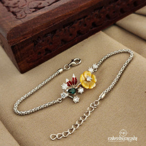 Yellow Floral Bracelet (Br1437)