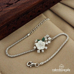 White Floral MOP Bracelet (BR1426)