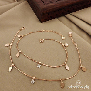 Simple Rosegold Anklet (A5083)