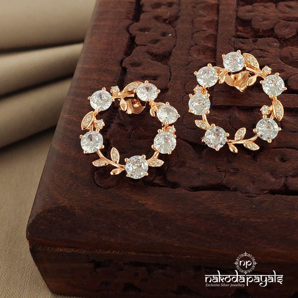 Circular Rosegold Earrings (St2399)