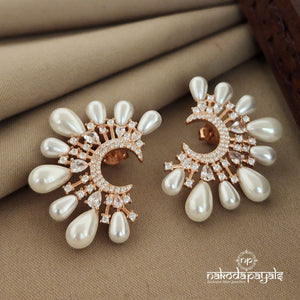 Pearled Rosegold Earrings (St2403)