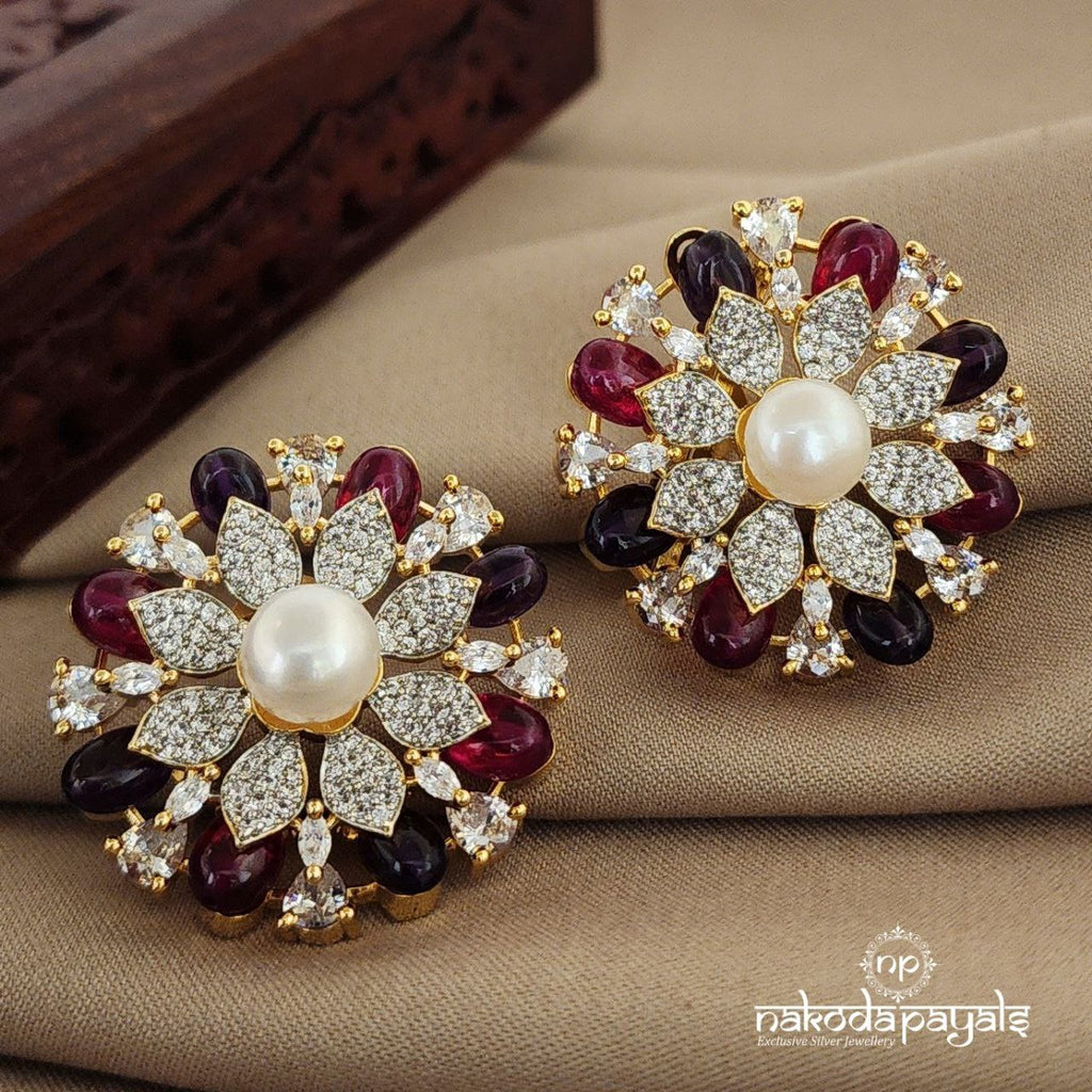 Gorgeous Floral Studs (Ge7342)