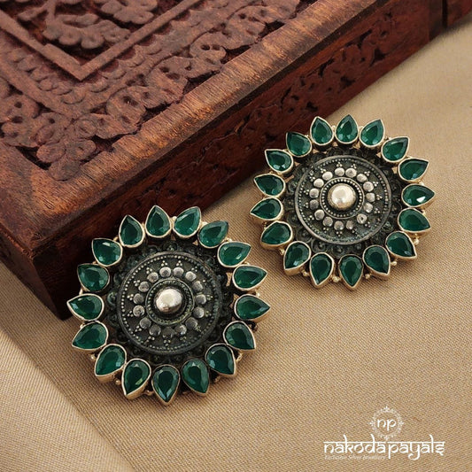 Greeny Floral Studs (S9068)