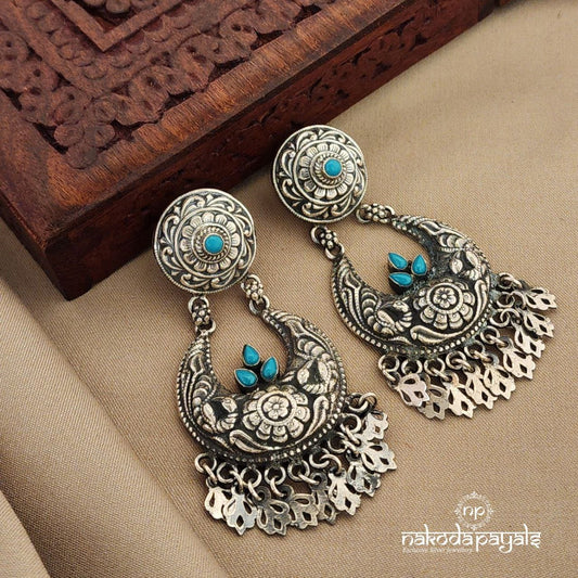 Turquoise Chandbali (C7578)