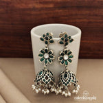 Double Floral Greeny Jhumka (J5461)