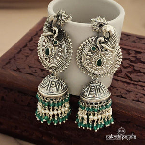 Greeny Peacock Jhumka (J5475)