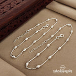 Simple Rhodium finish Anklet (A5109)