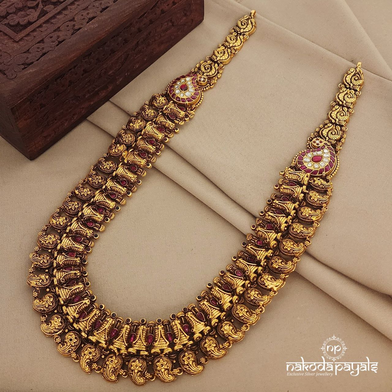 Gorgeous Kundan Mango Long Neckpiece (Gn1158)