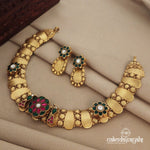 Gorgeous Kundan Short Neckpiece with Earrings (Gn1157)