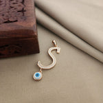 Rosegold Evil Eye Alphabet S Pendant (P2208)