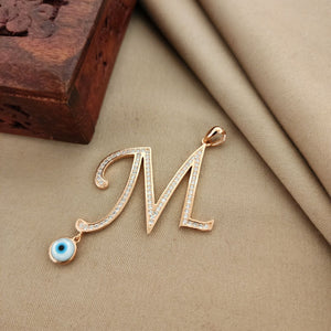 Rosegold Evil Eye Alphabet M Pendant (P2221)