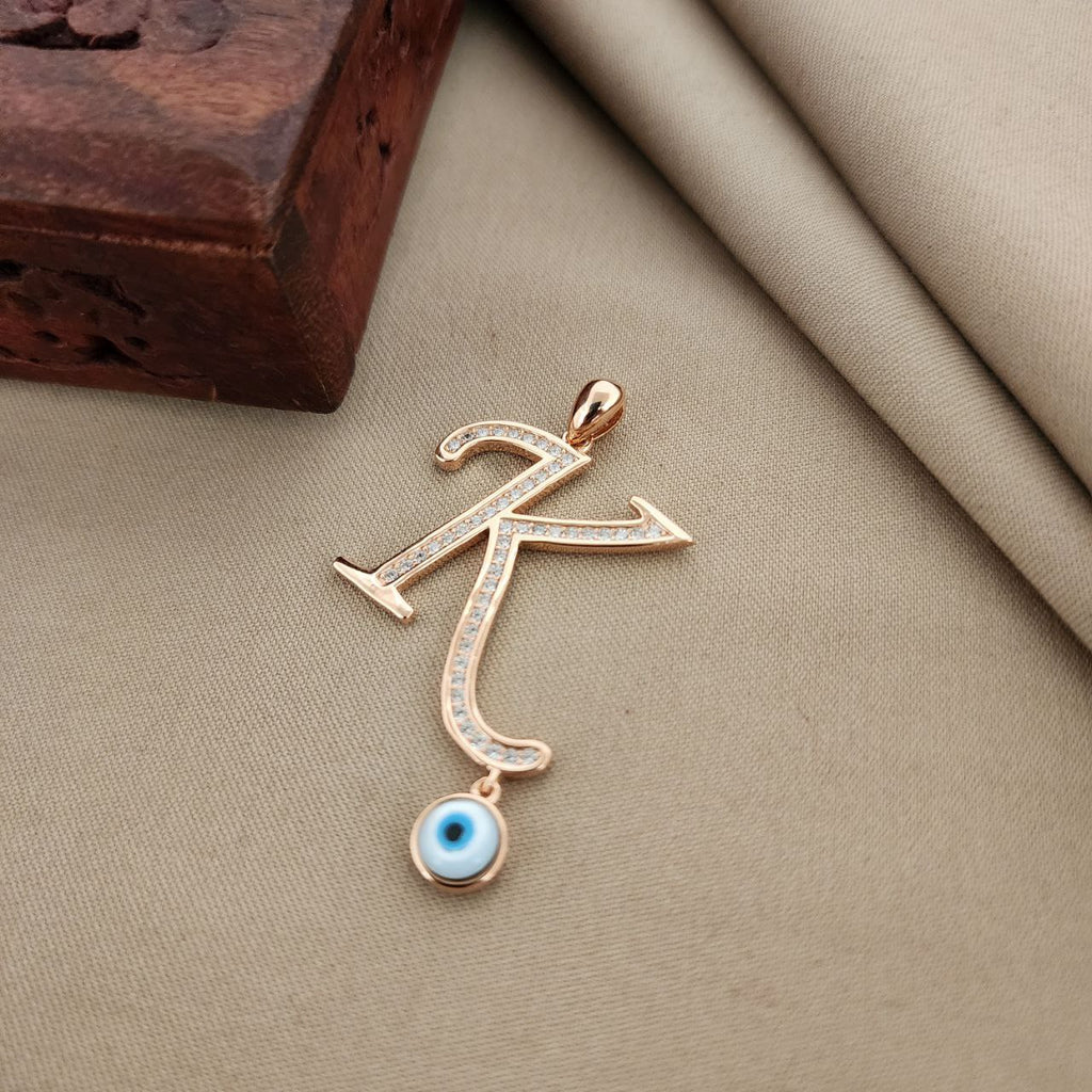 Rosegold Evil Eye Alphabet K Pendant (P2227)