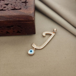 Rosegold Evil Eye Alphabet J Pendant (P2230)