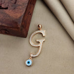 Rosegold Evil Eye Alphabet G Pendant (P2237)