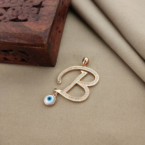 Rosegold Evil Eye Alphabet B Pendant (P2246)