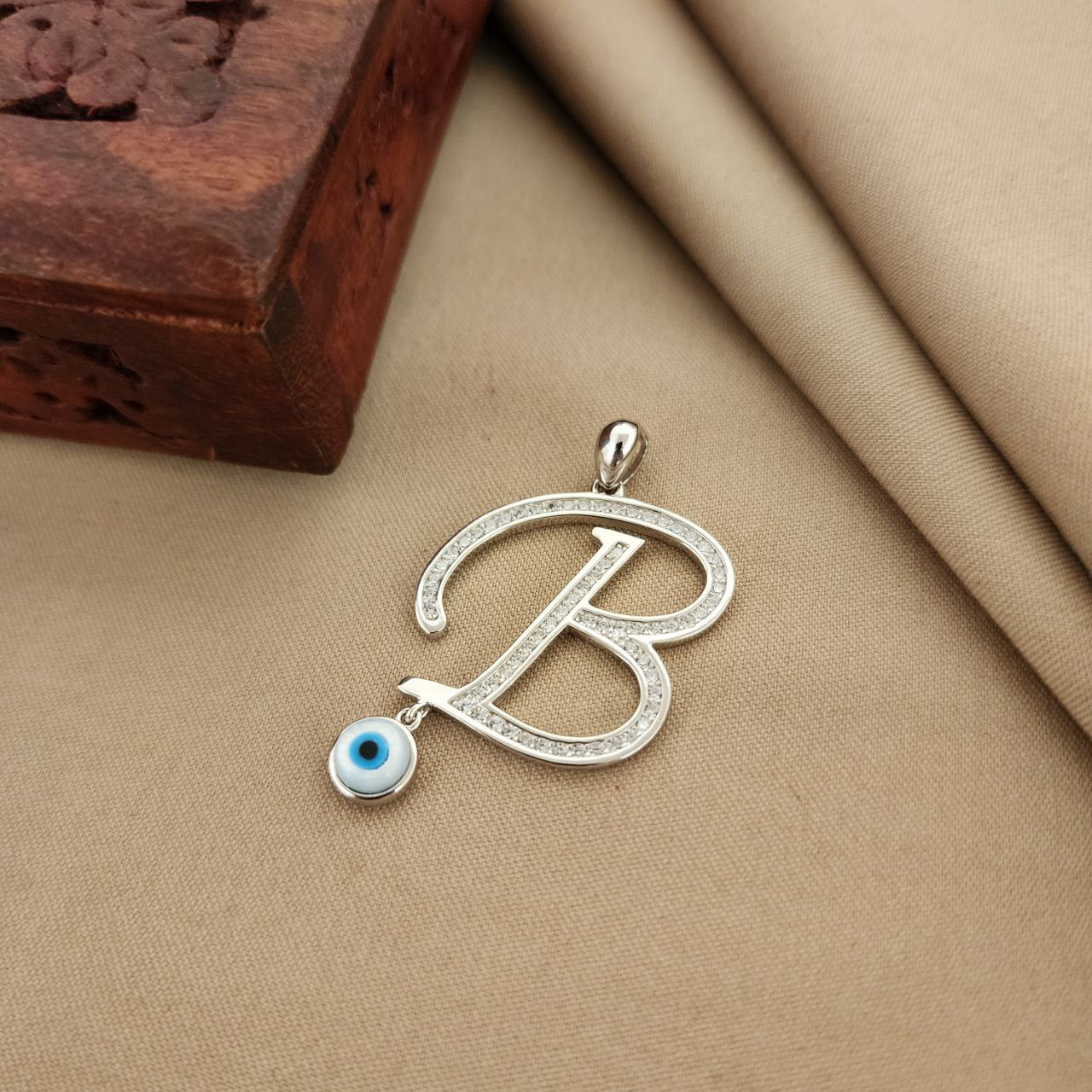 Evil eye Alphabet B Pendant (P2245)