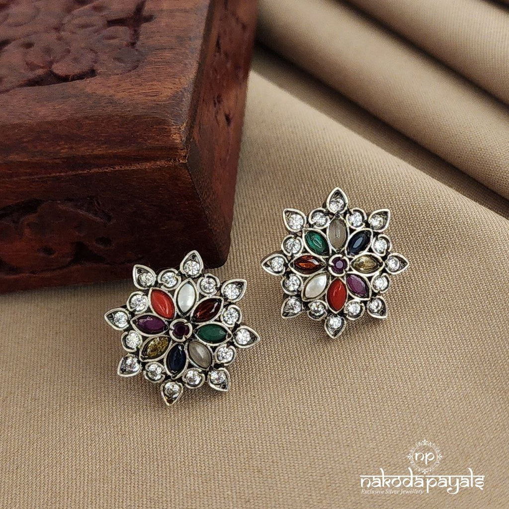 Navarathna Floral Studs (S9070)