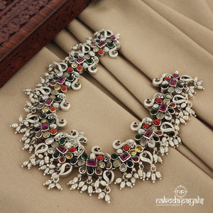 Cubical Navarathna Short Neckpiece (N9365)