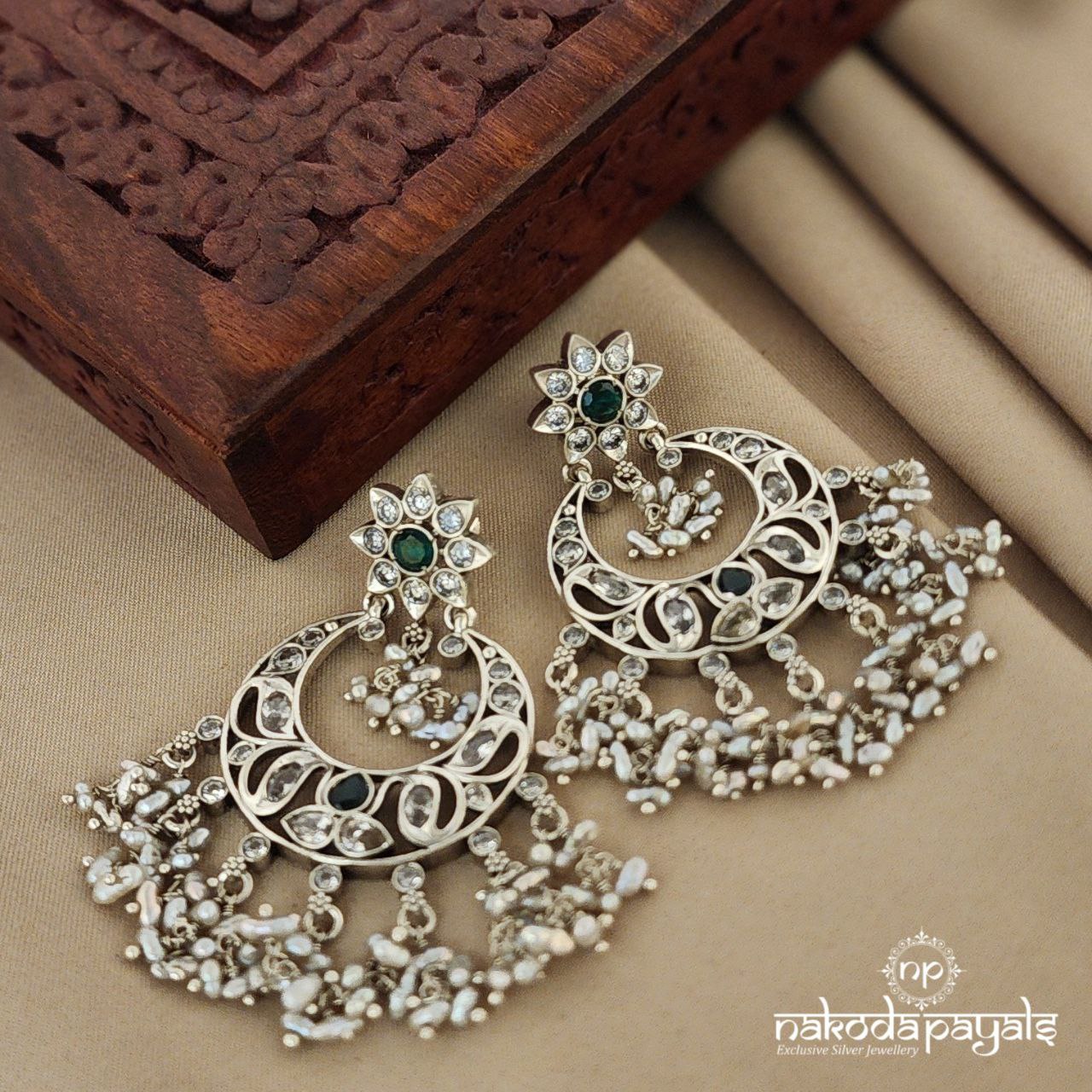 Floral Half Moon Chandbali (C7635)