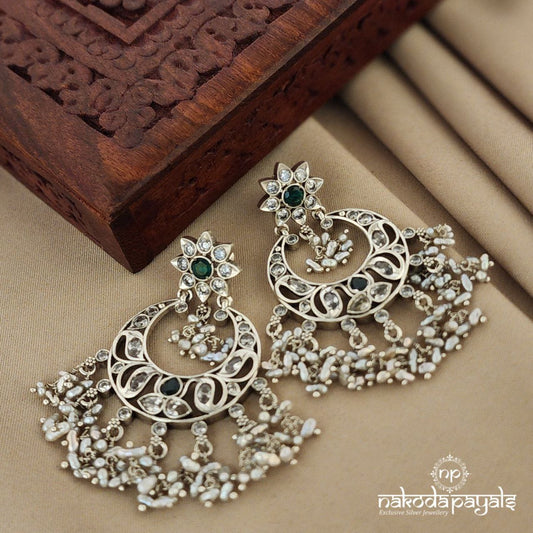 Floral Half Moon Chandbali (C7635)