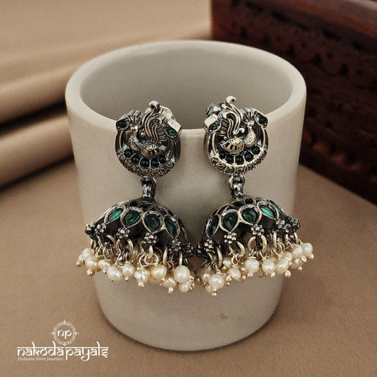 Greeny Peacock Jhumka (J5493)