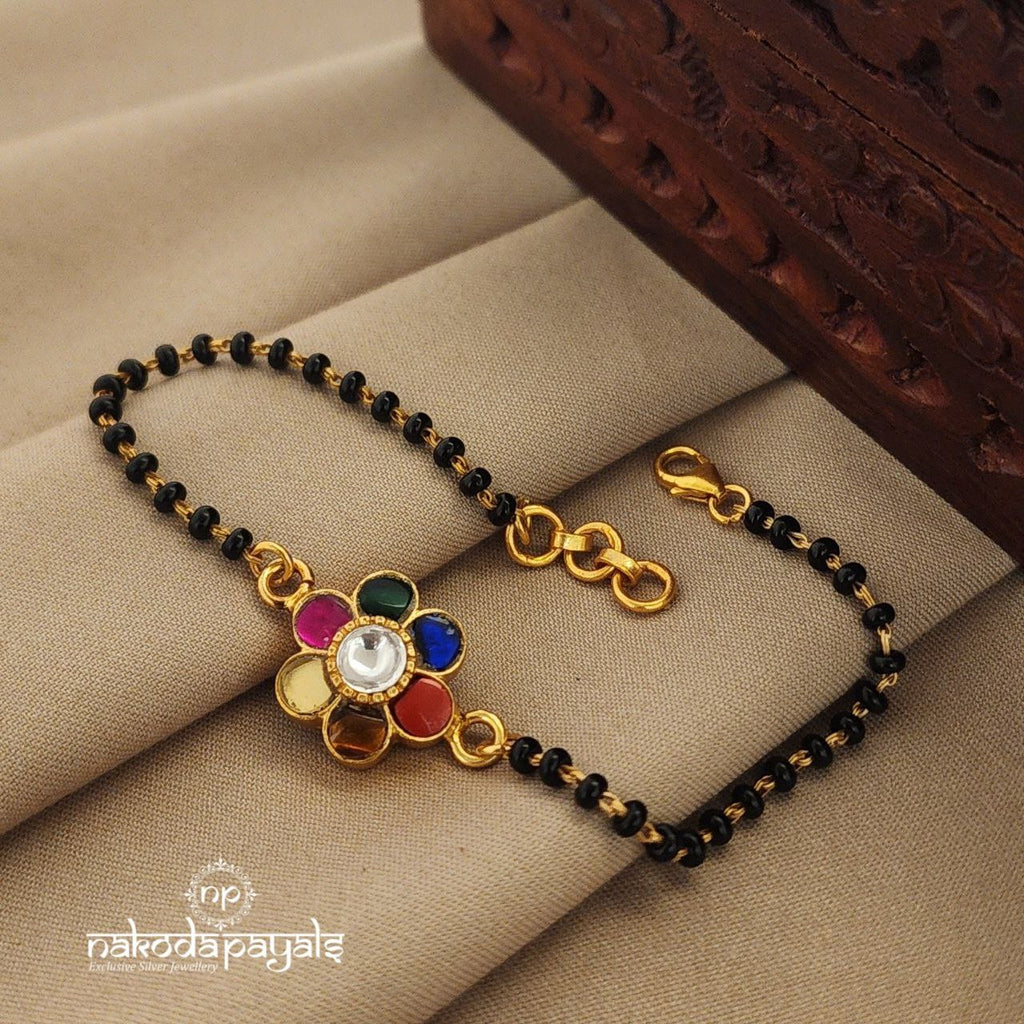 Multicolored Kundan Floral Bracelet (Br1487)