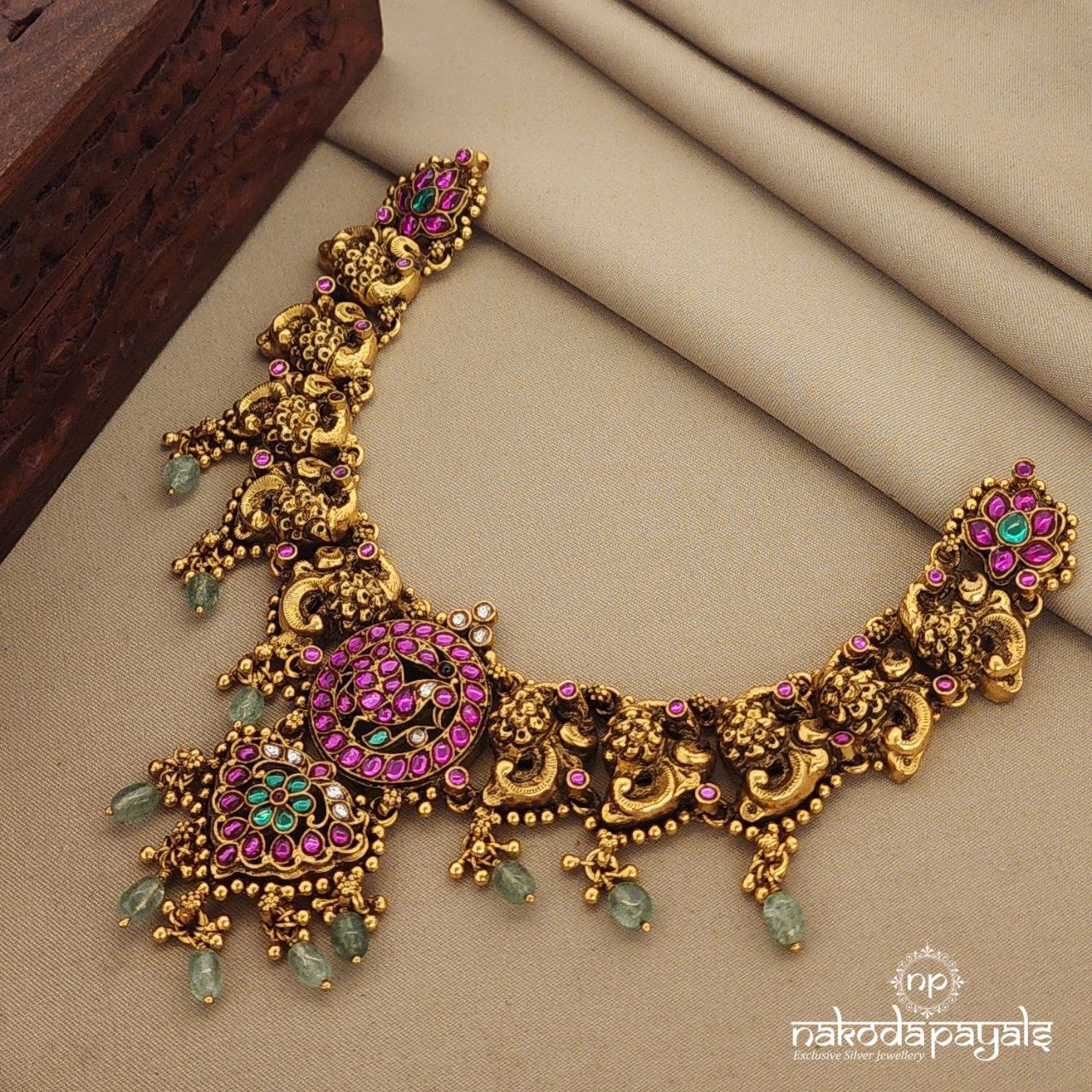 Peacock Short Neckpiece (Gn1180)