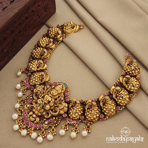 Lakshmi Peacock Short Neckpiece (Gn1175)