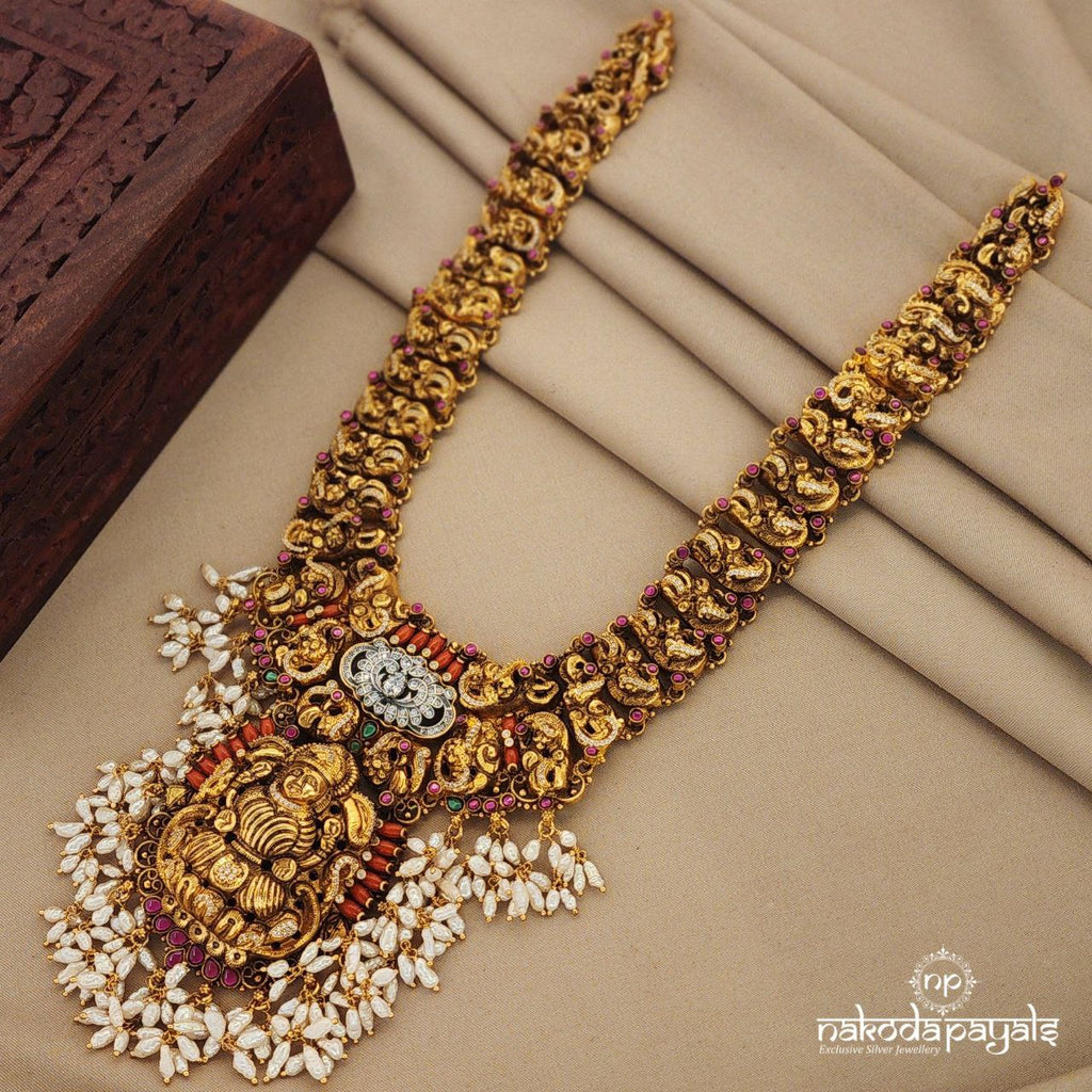 Mahalakshmi Guttapusalu Long Neckpiece (Gn1193)