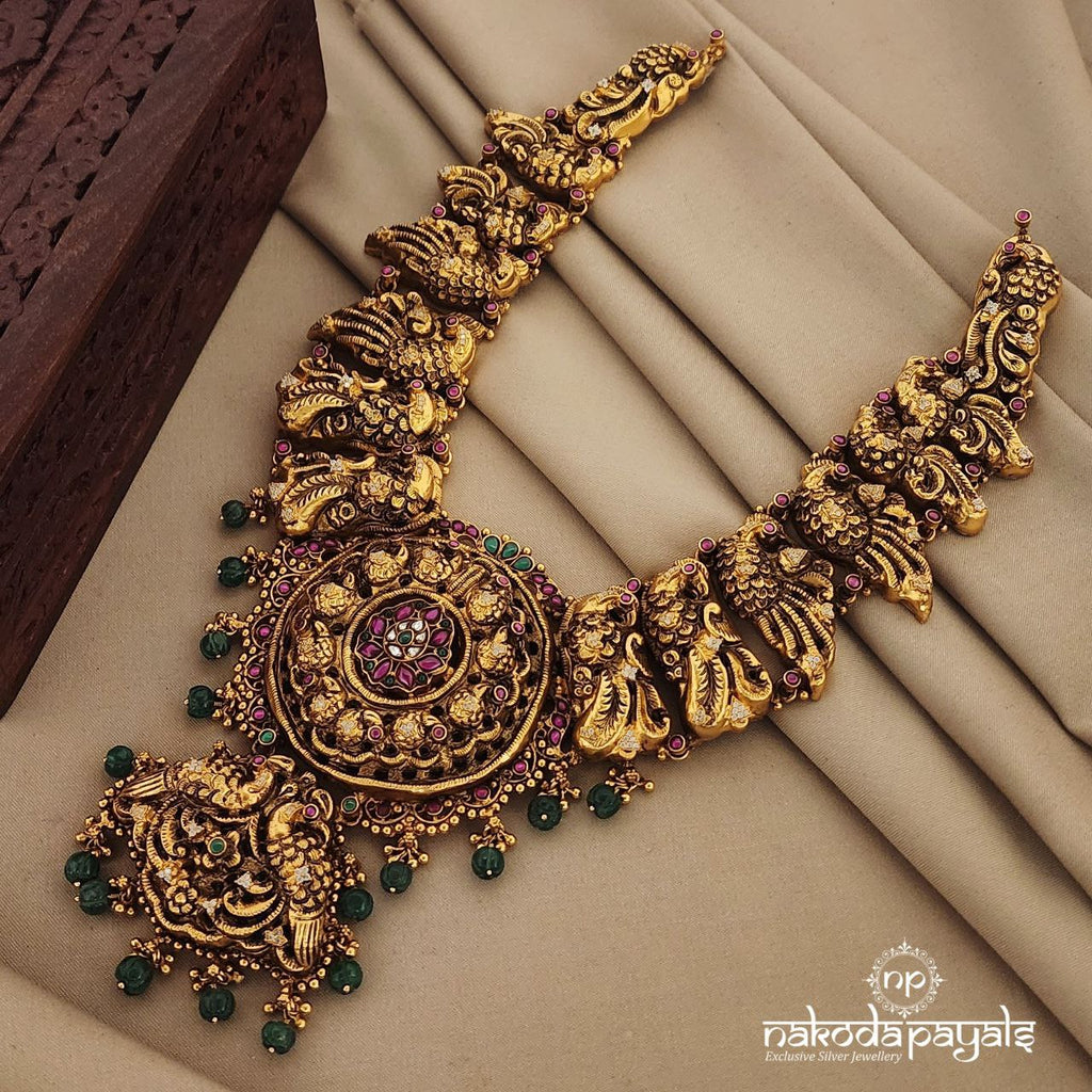 Gorgeous Peacock Long Neckpiece (Gn1195)