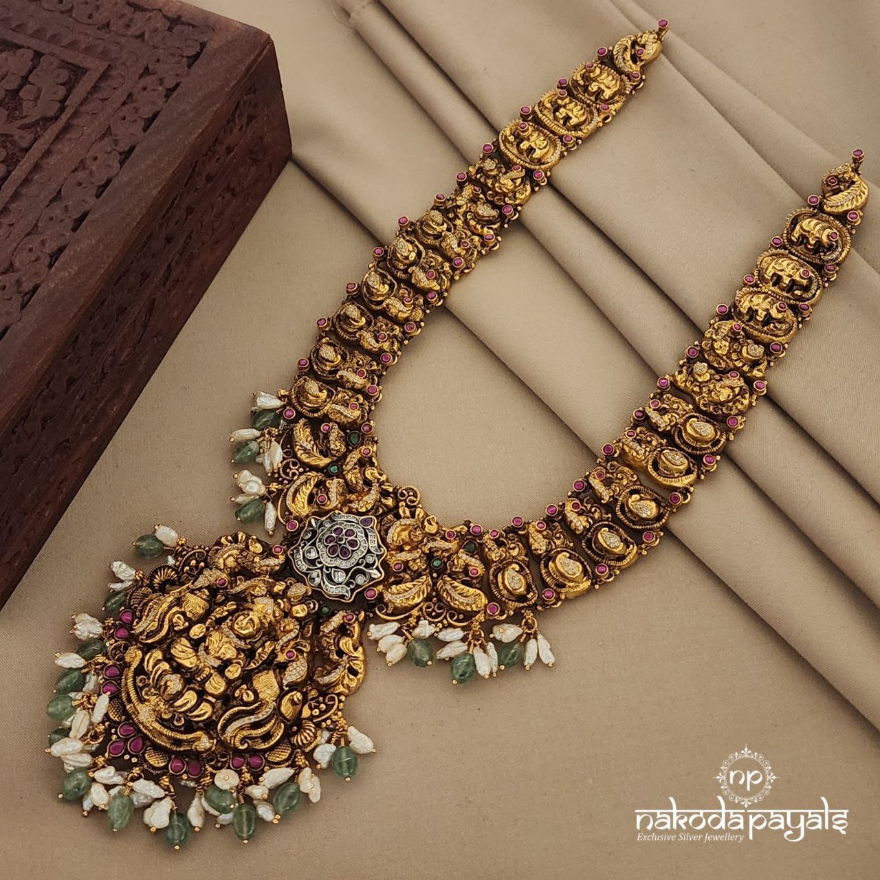 Lakshmi Peacock Long Neckpiece (Gn1196)