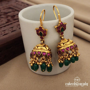 Kundan Jhumka with Hangings (Ge7413)