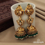 Greeny Peacock Jhumka (Ge7418)