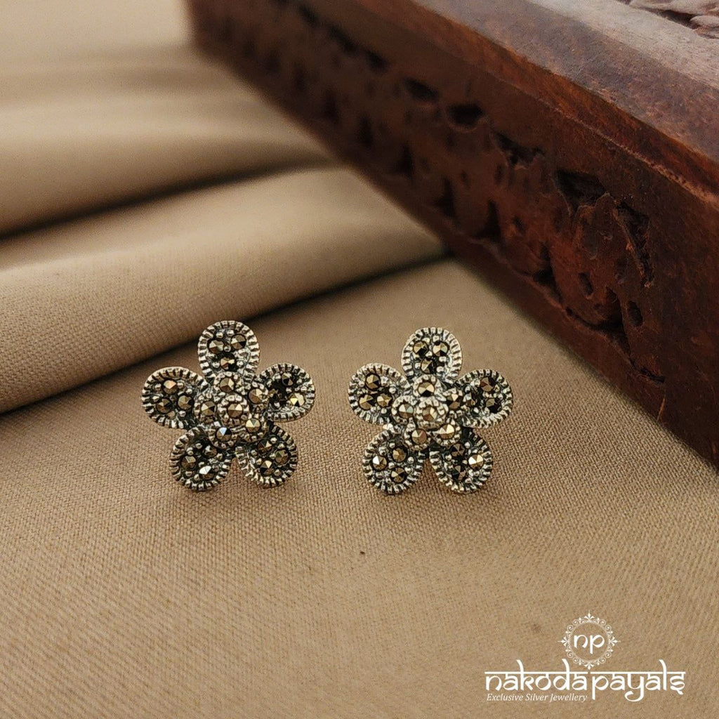 Marcasite Floral Studs (S9084)