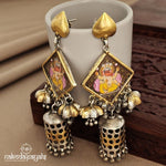 Ganesha Painted Dual Tone Jhumka (DT1105)