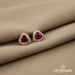 Rosegold Heart Earrings (St2451)