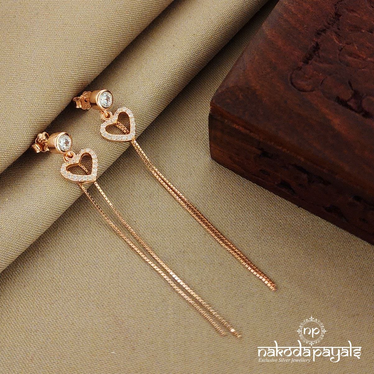 Heart Rosegold Earrings (St2469)