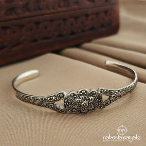 Floral Marcasite Cuff kada (K4510)