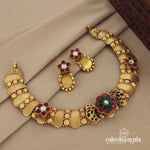 Floral Kundan with Bird Short Neckpiece (Gn1209)