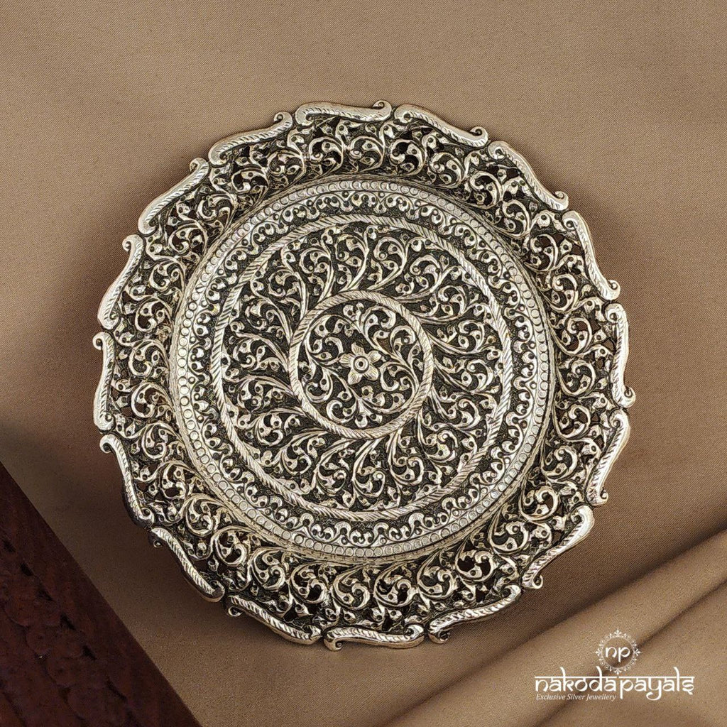 Oxidised Pooja Plate (Aa1133)