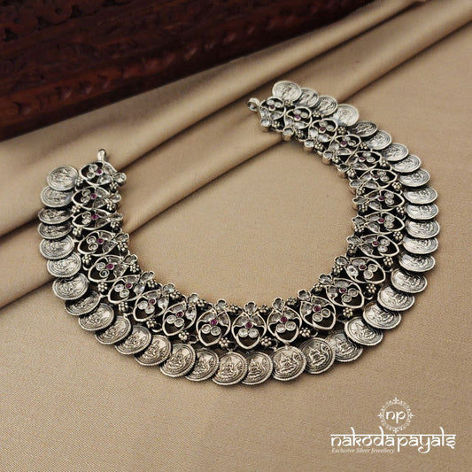 Lakshmi Coined Floral Short Neckpiece(N9413)