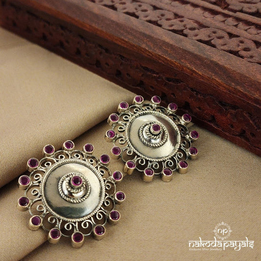 Circular Floral Studs (S9095)