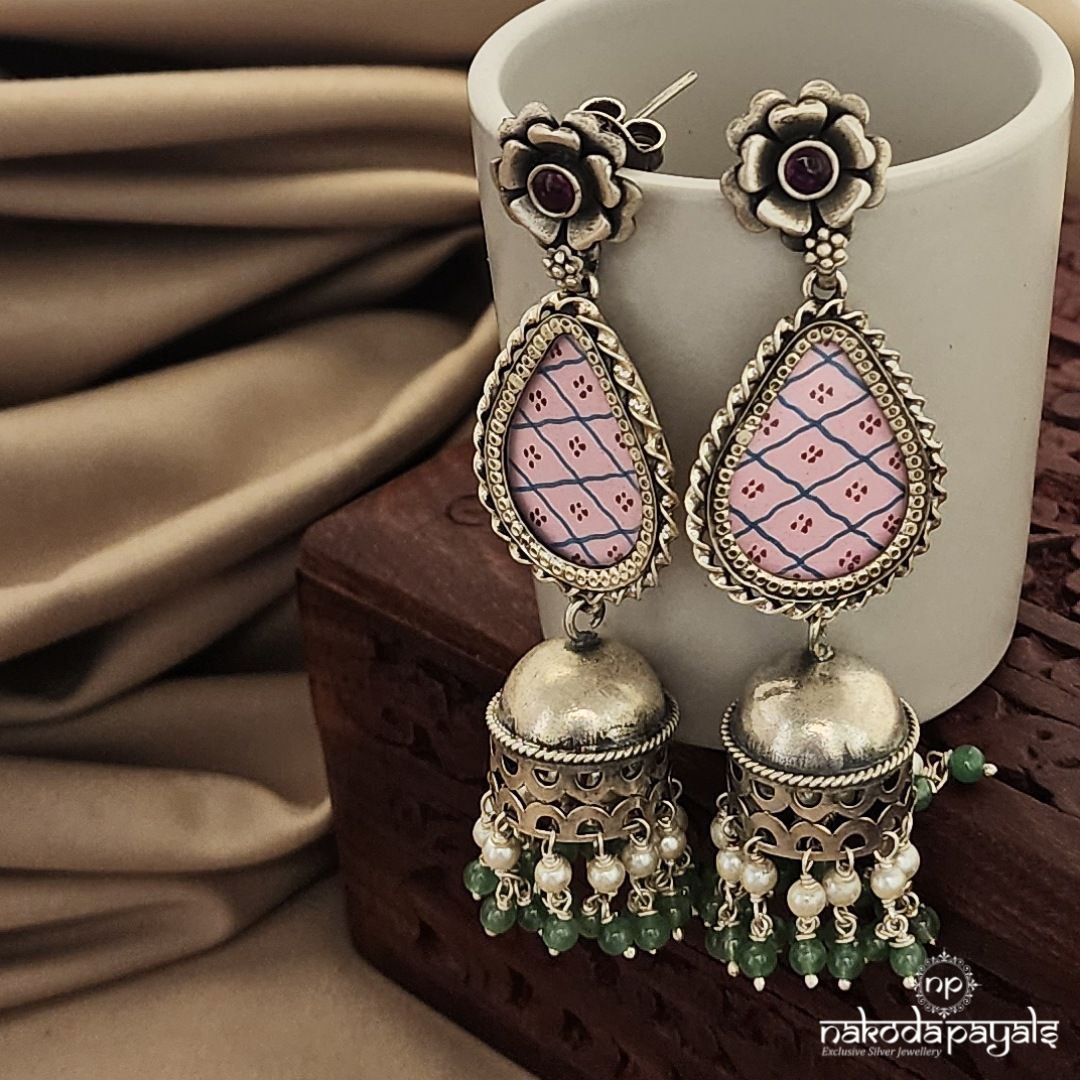 Floral Painted Jhumka (J5532)