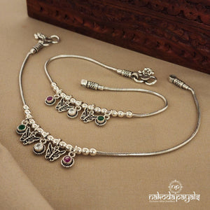 Multicolored Butterfly Anklet (A5185)