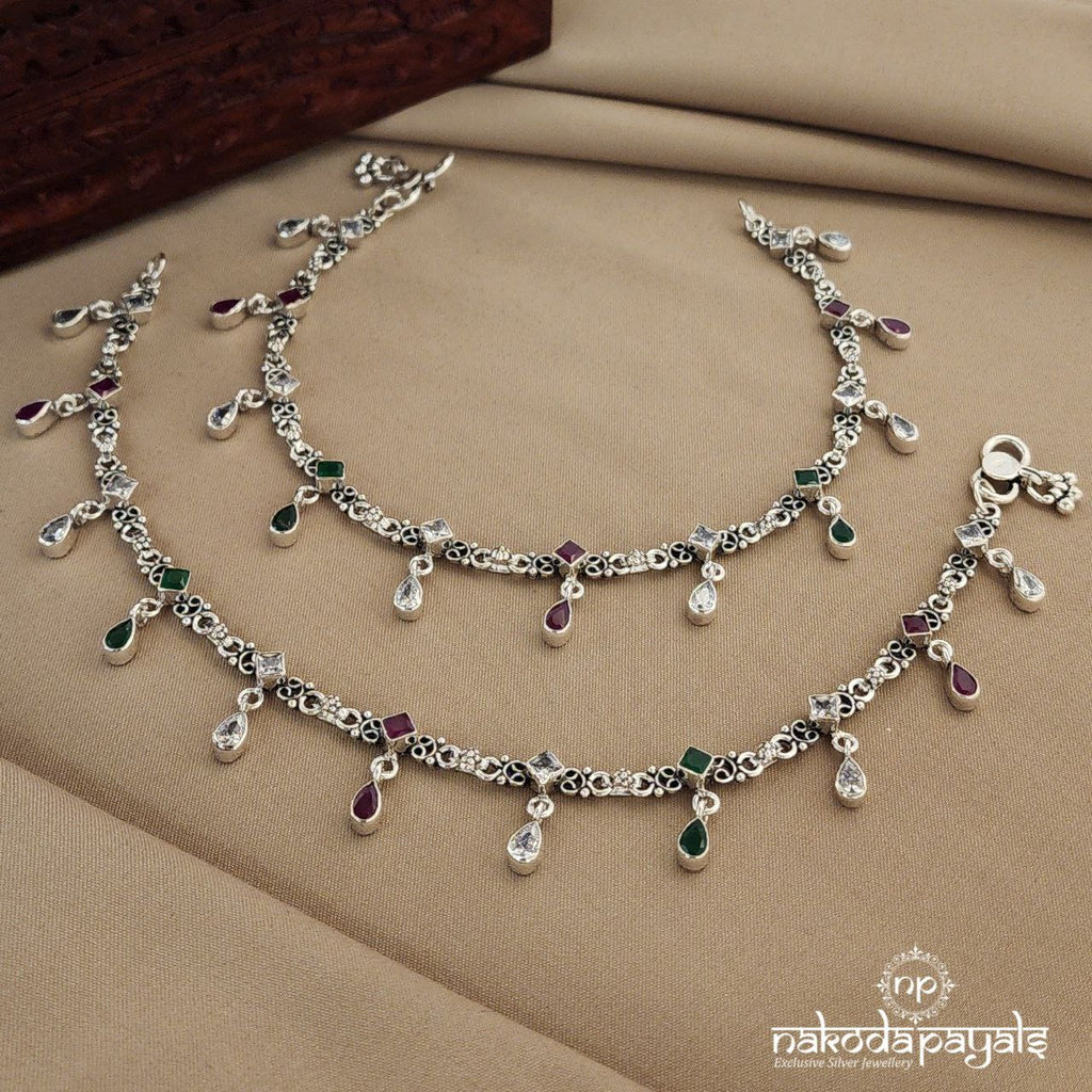 Multicolored Drop Anklet(A5190)